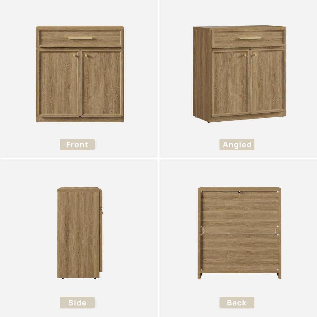 SICOTAS Modern Buffet Sideboard Cabinet with Doors & Shelves