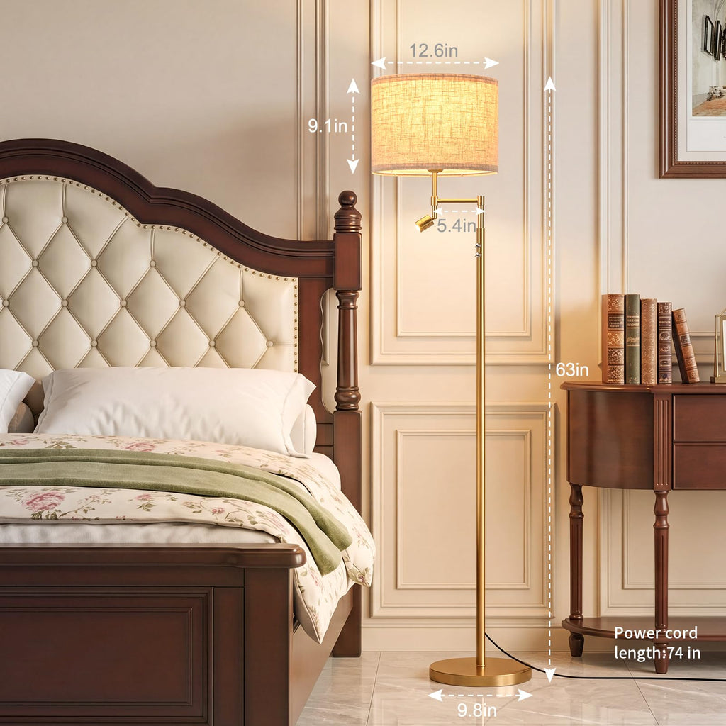 dujunlinghang Floor lamp with Small Spotlight