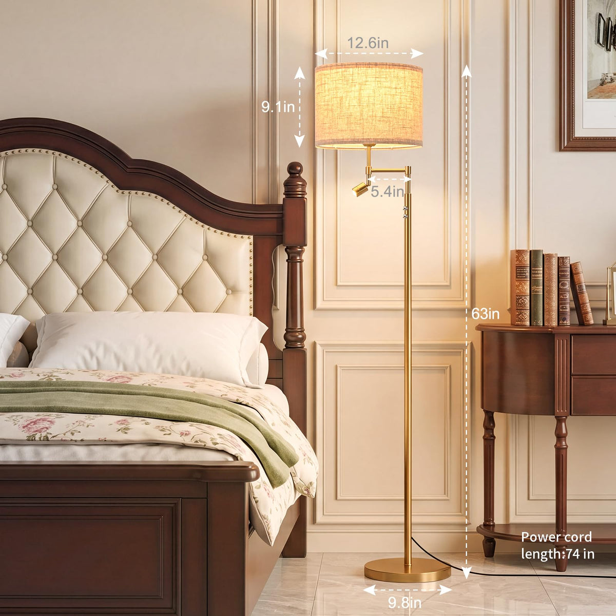 dujunlinghang Floor lamp with Small Spotlight