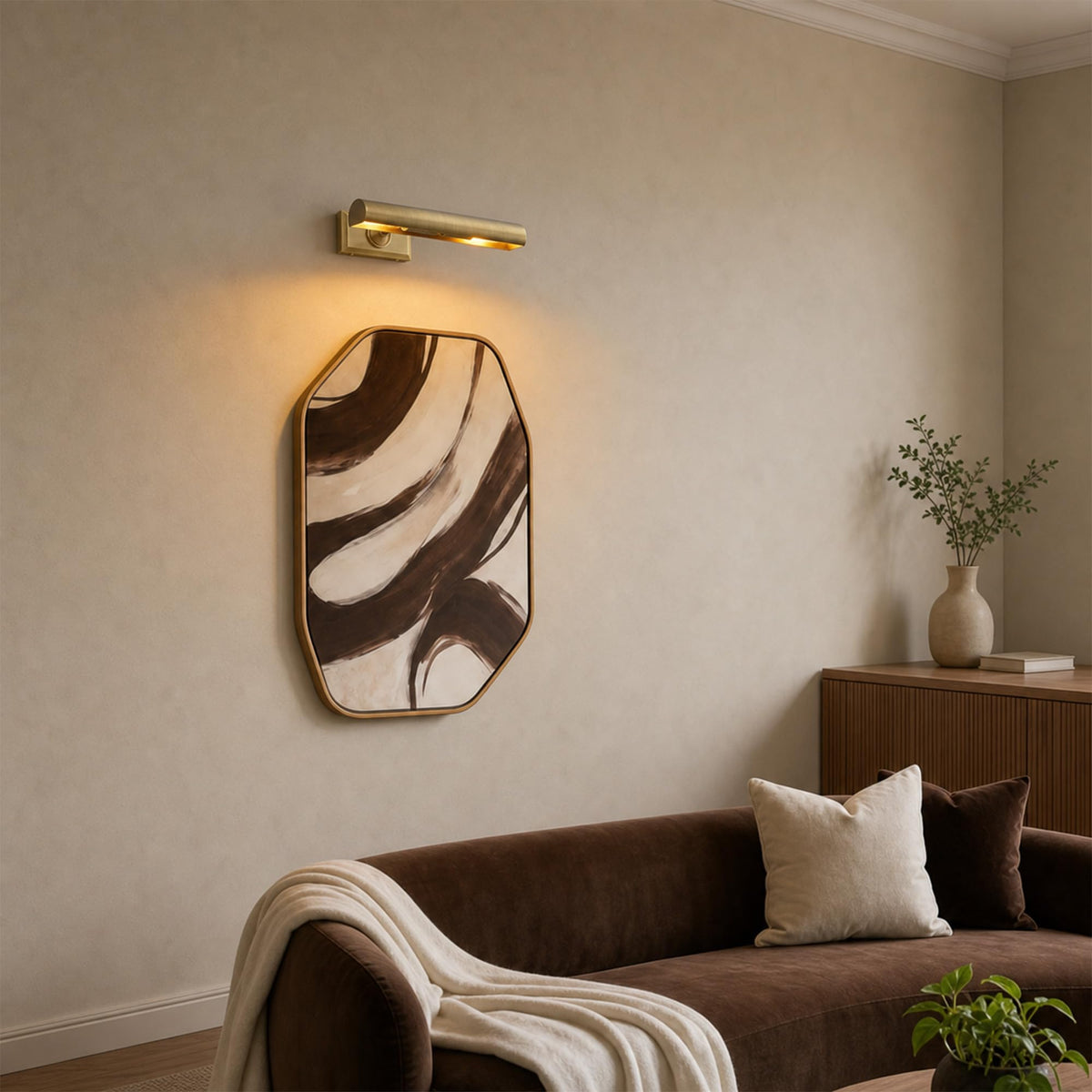 housondmy Hardwired Brass Picture Light for Wall Art