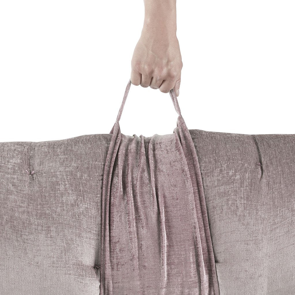 Blush Chenille Lounge Floor Pillow Cushion, 27 x 74 Inch