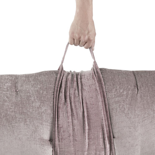 Blush Chenille Lounge Floor Pillow Cushion, 27 x 74 Inch