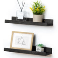 FLYJOE Solid Wood Picture Ledge Display Shelf