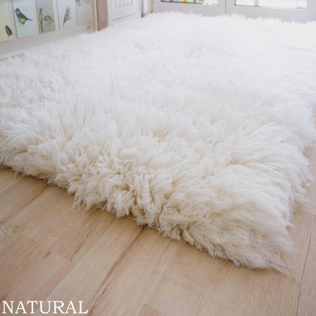 Ultra-Plush Flokati Wool Area Rug with 4-Inch Pile