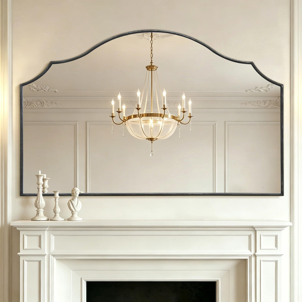 Besdomus Gold Metal Framed Decorative Vanity Wall Mirror