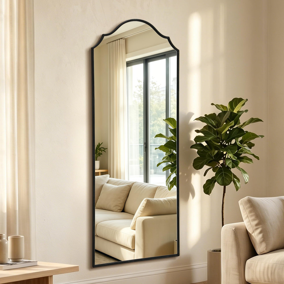 Besdomus Gold Metal Framed Decorative Vanity Wall Mirror