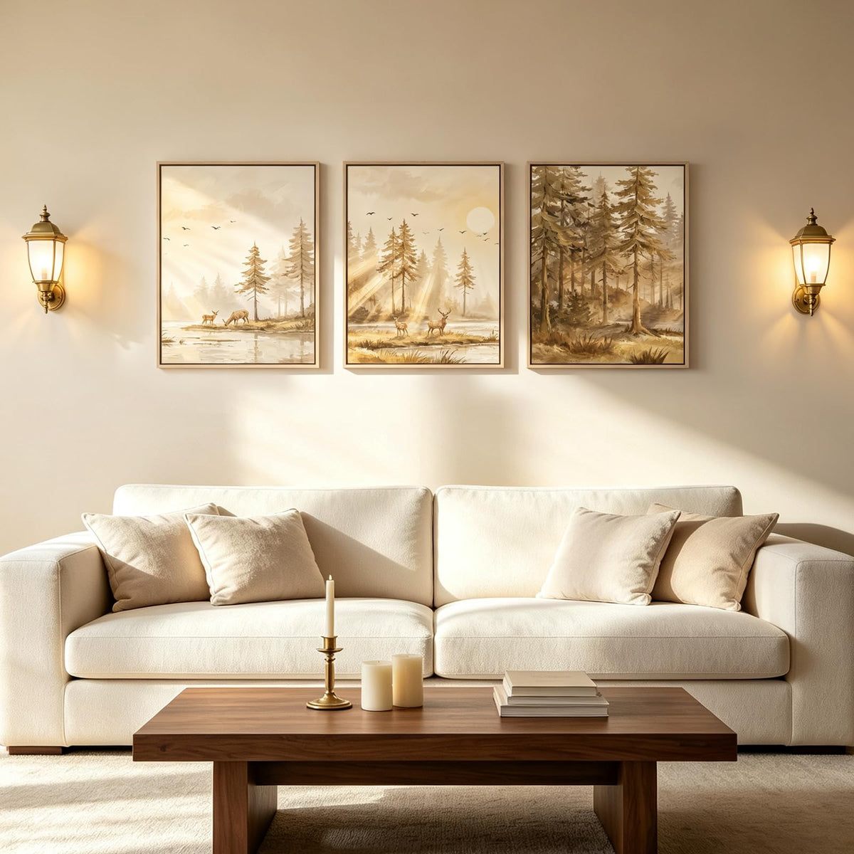 3-Piece Framed Minimalist Canvas Wall Art, 24 x 36 Inch