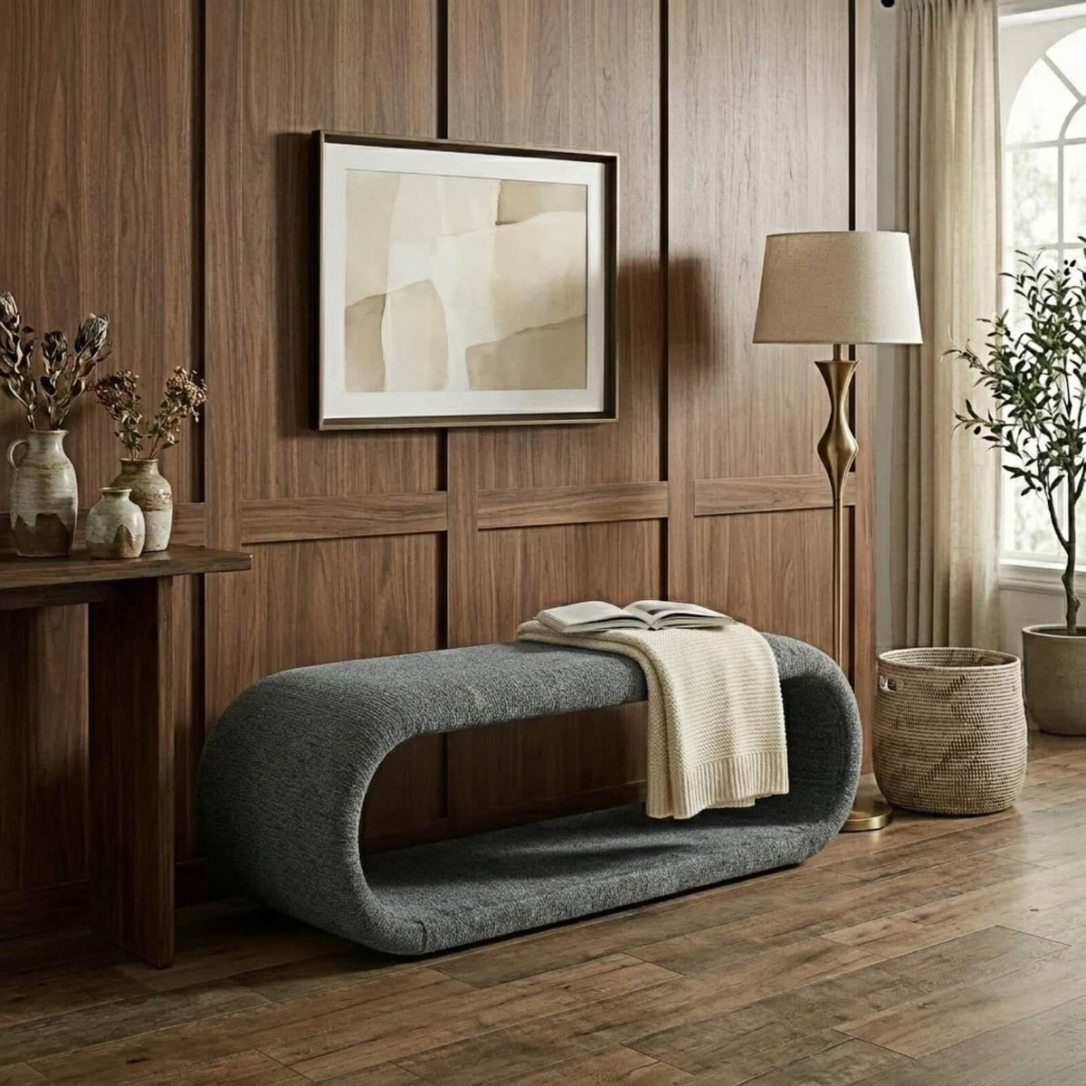 Yowan & Sillan Modern Upholstered Bench for Bedroom & Entryway