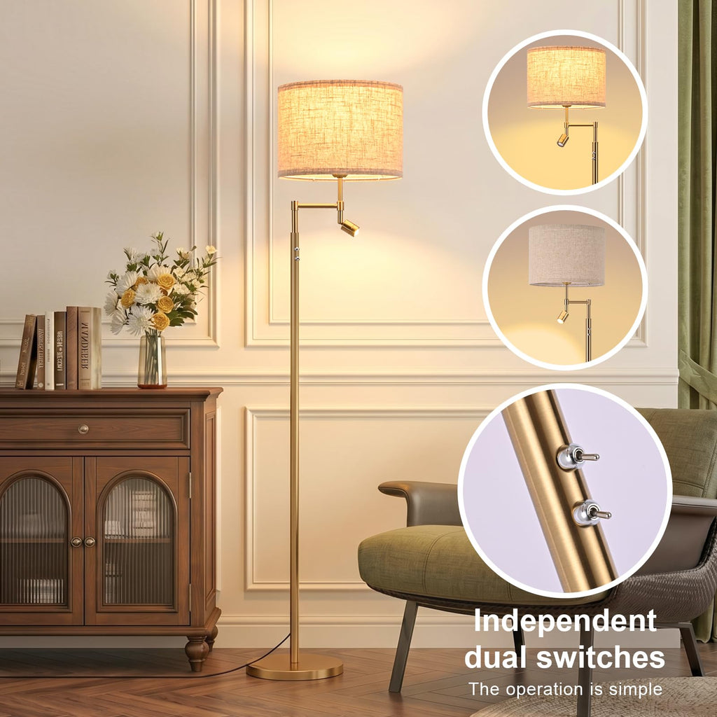 dujunlinghang Floor lamp with Small Spotlight
