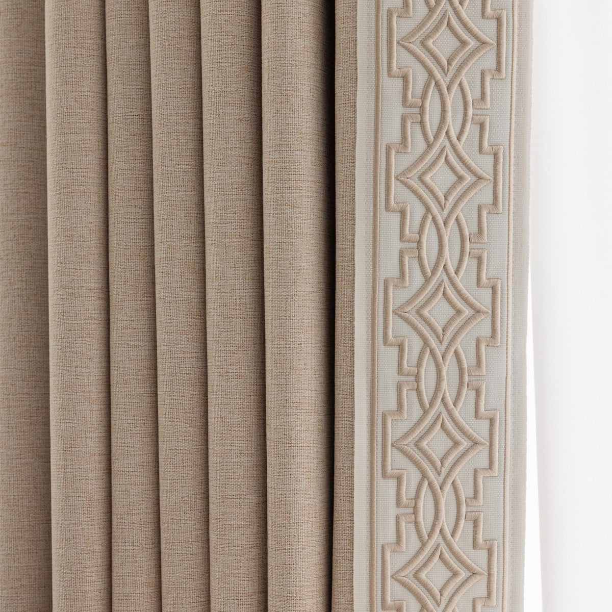 Embroidered Blackout Pinch Pleat Curtain Panels