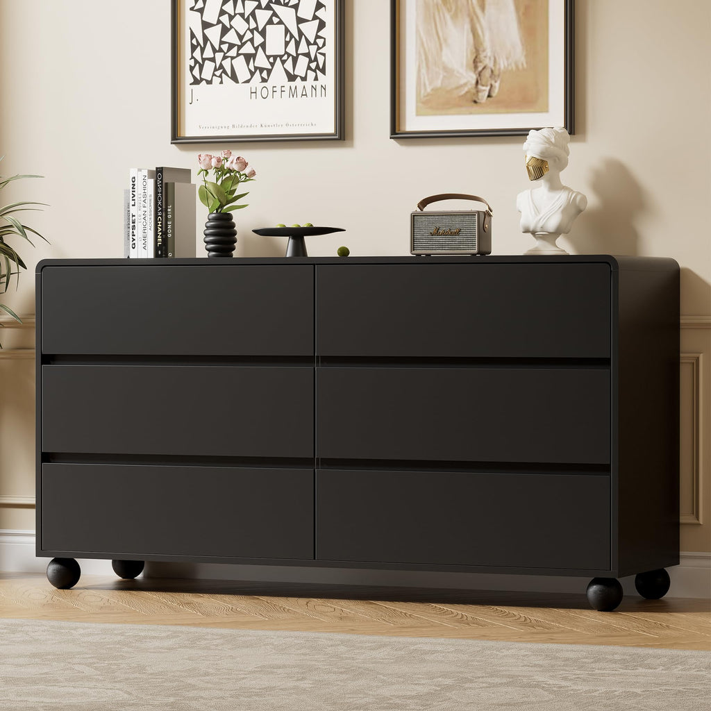 Furniway Modern 6-Drawer Bedroom Dresser with Storage