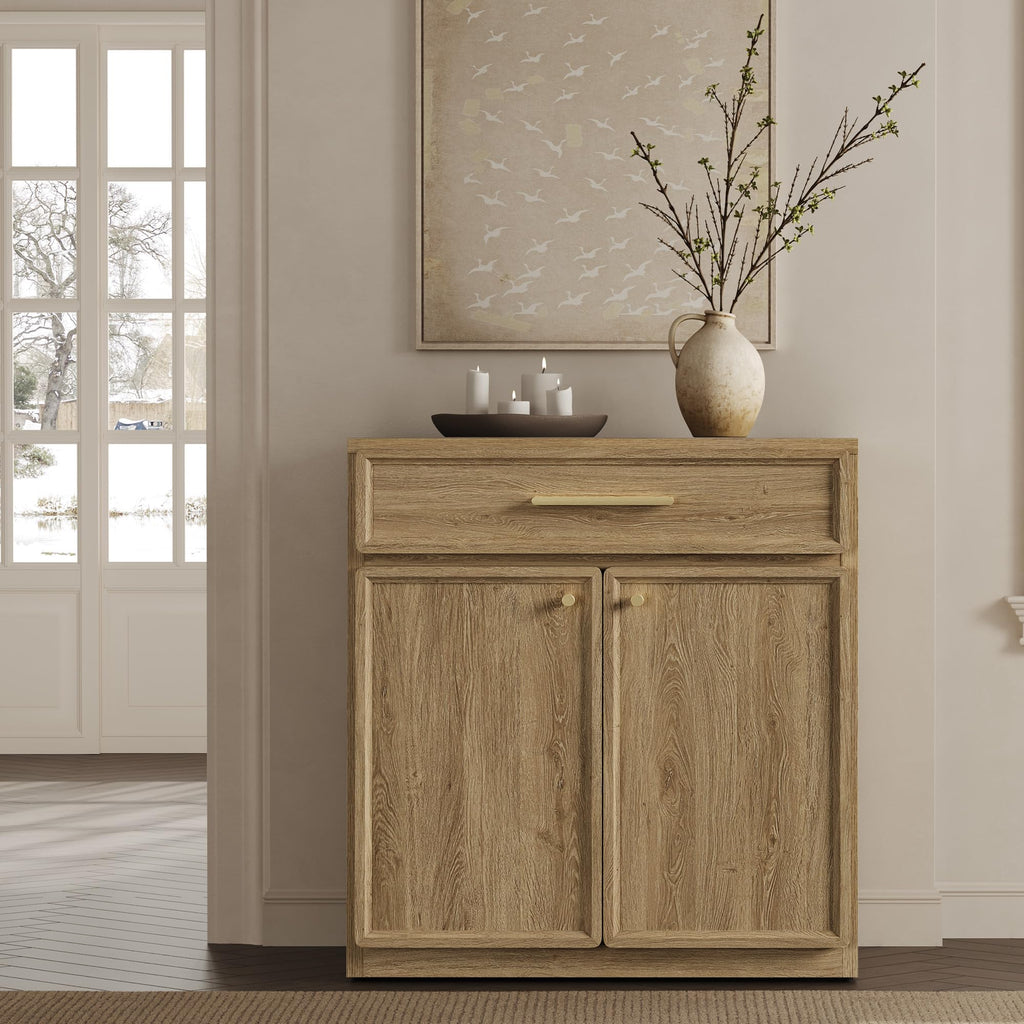 SICOTAS Modern Buffet Sideboard Cabinet with Doors & Shelves