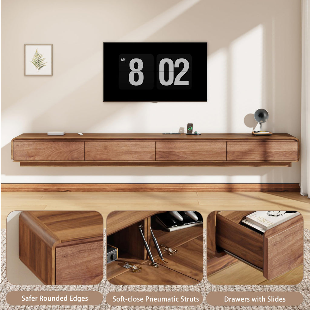DalyLuxa Floating TV Stand with Power Outlet & Storage