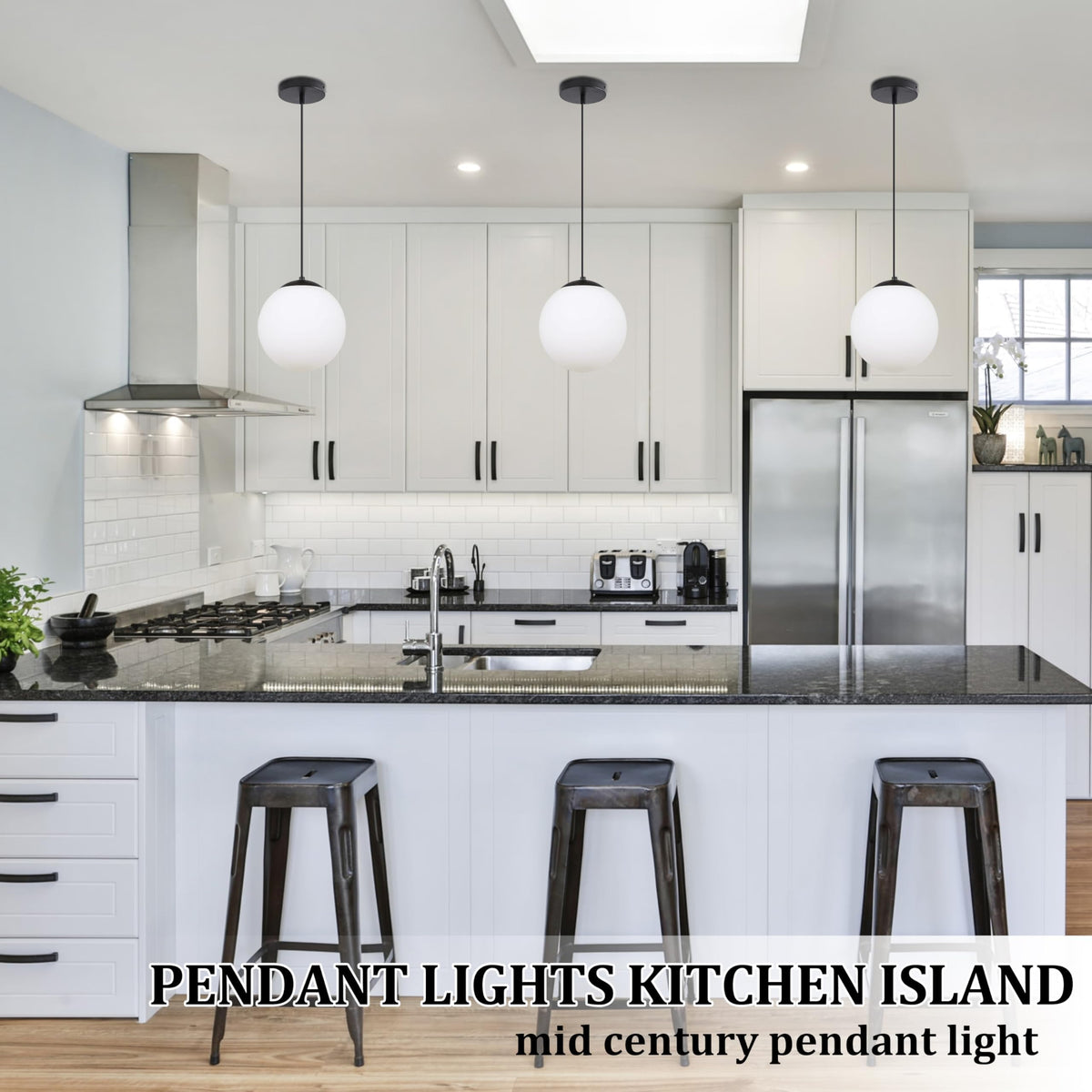 KoKo&Yukina Globe Pendant Lights for Kitchen Island