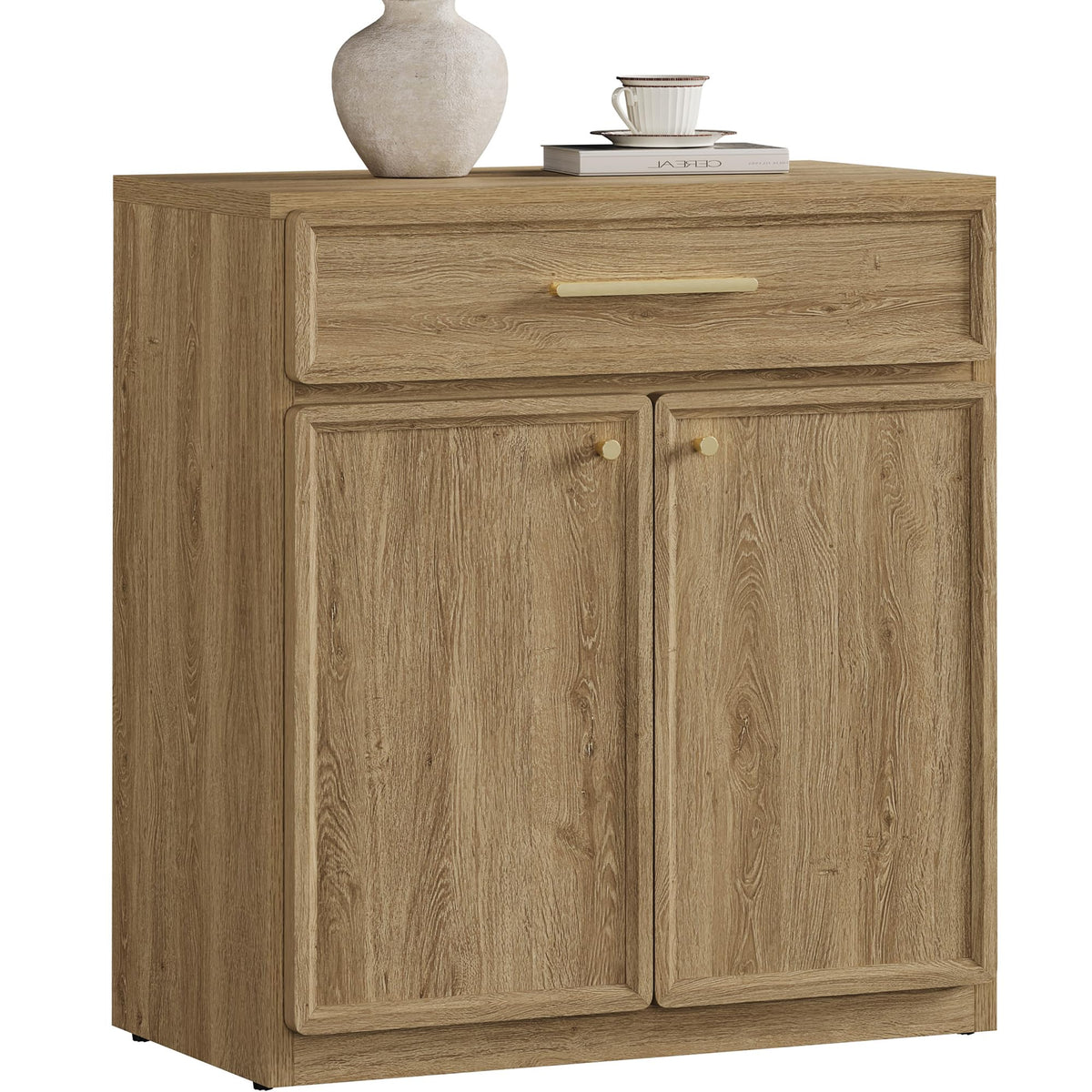 SICOTAS Modern Buffet Sideboard Cabinet with Doors & Shelves