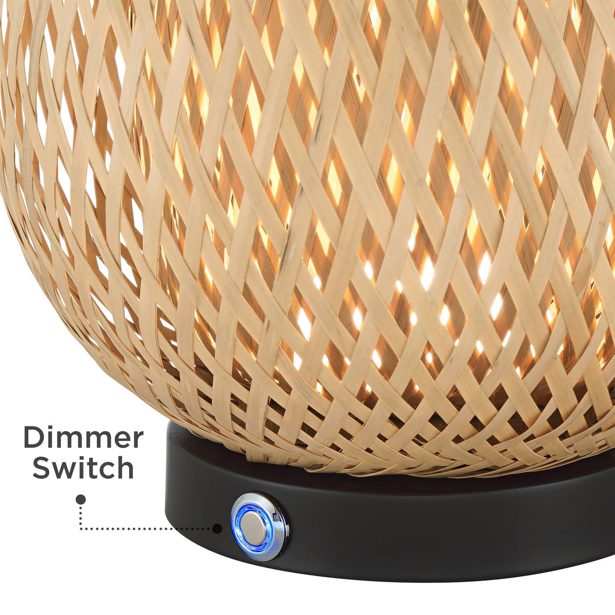 Beliz 12-Inch Cordless 3-Way LED Boho Table Lamp