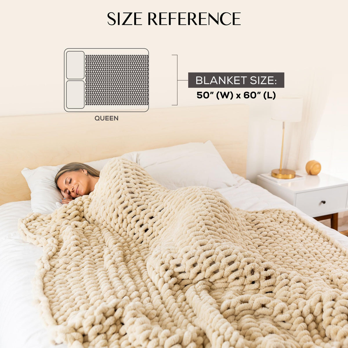 SAMIAH LUXE Chunky Chenille Knit Throw Blanket