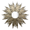Flower-Shaped Decorative Metal Wall Mirror for Entryway