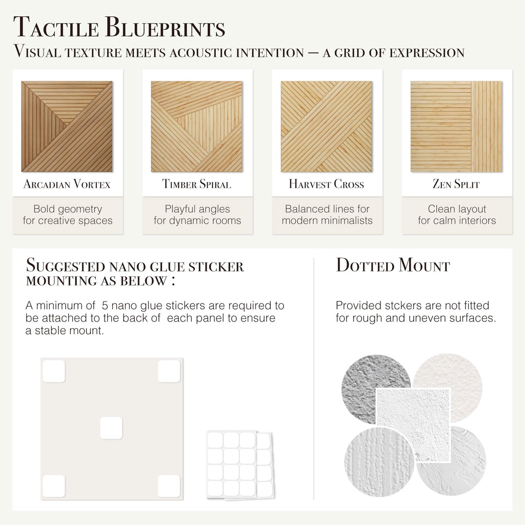Soon Global 8-Pack Decorative Acoustic Wall Panels, 48 x 32 Inch