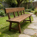 CJWKXQOL Solid Wood Farmhouse Entryway Bench with Triangular Legs
