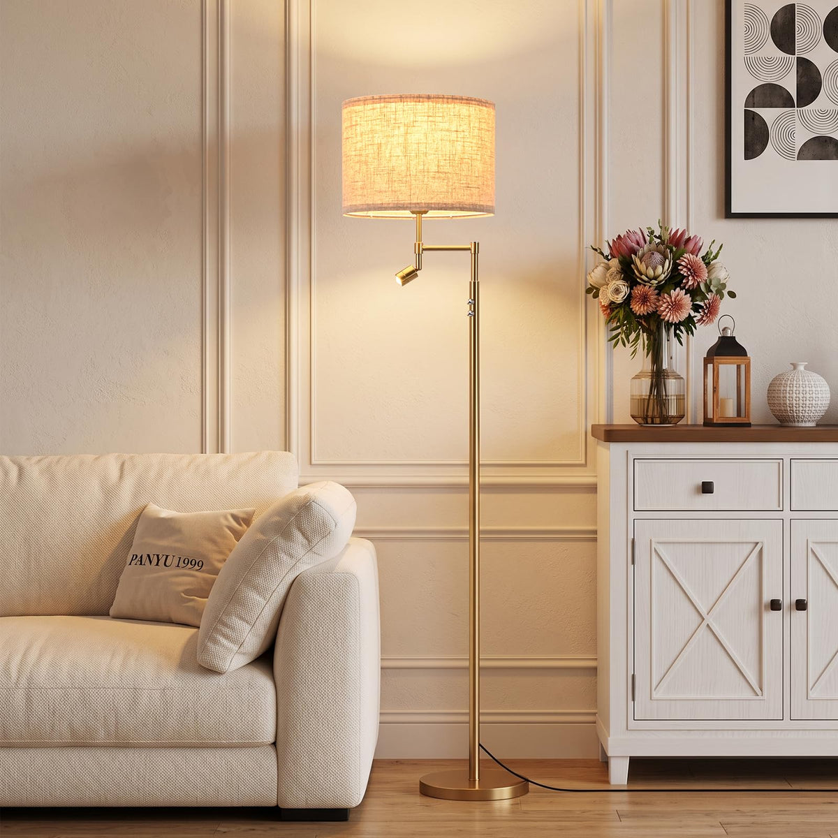 dujunlinghang Floor lamp with Small Spotlight