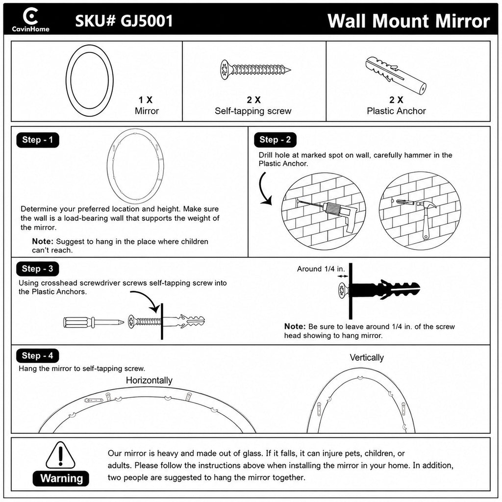 CAVINHOME Handwoven Corn Husk Decorative Wall Mirror