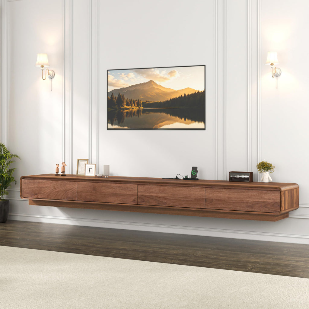 DalyLuxa Floating TV Stand with Power Outlet & Storage