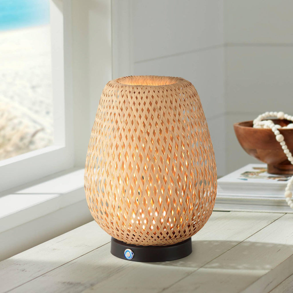 Beliz 12-Inch Cordless 3-Way LED Boho Table Lamp
