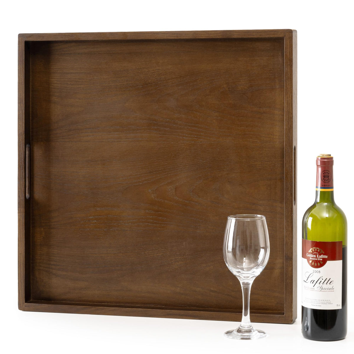 Axeman Ash Wood Serving Tray with Built-In Handles