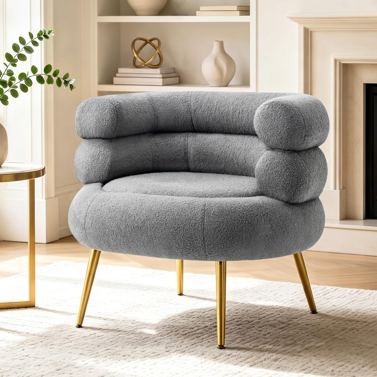 Busaurus Modern Bouclé Accent Chair for Living Room