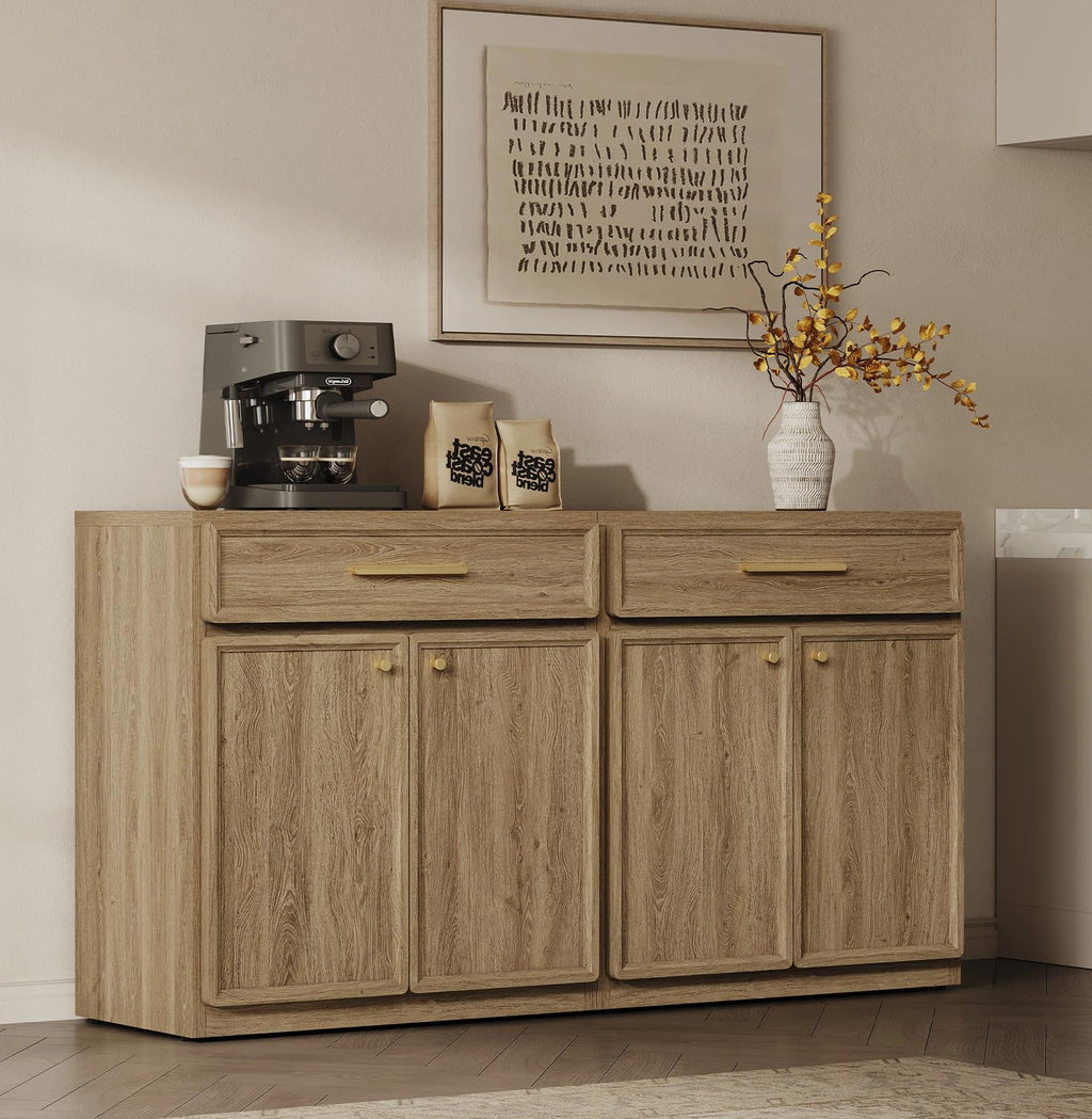 SICOTAS Modern Buffet Sideboard Cabinet with Doors & Shelves