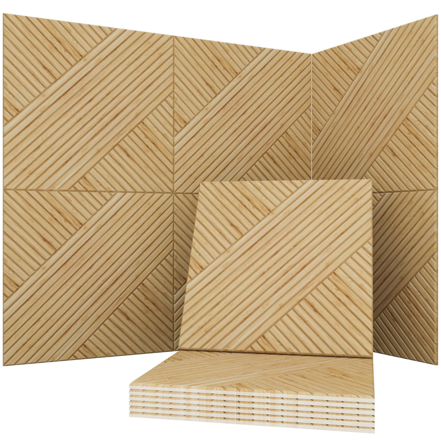 Soon Global 8-Pack Decorative Acoustic Wall Panels, 48 x 32 Inch