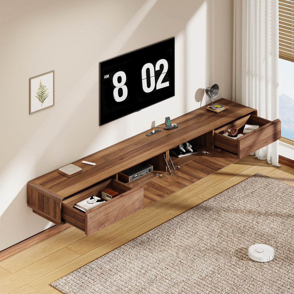 DalyLuxa Floating TV Stand with Power Outlet & Storage