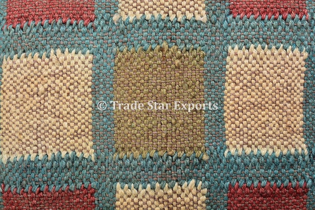 Set of 5 Handmade Jute Kilim Pillow Covers, 18 x 18 Inch