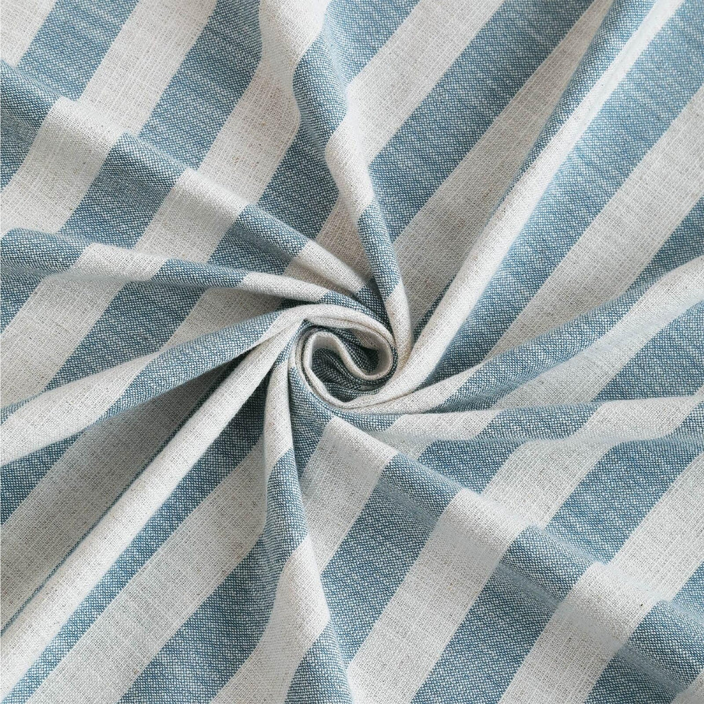 DotheDrape Striped Linen Light-Filtering Curtains, 2 Panels
