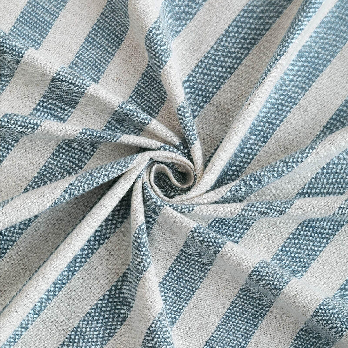 DotheDrape Striped Linen Light-Filtering Curtains, 2 Panels