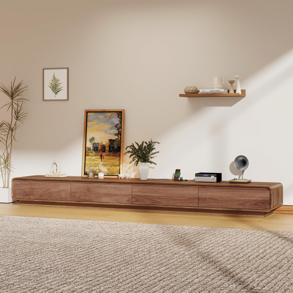 DalyLuxa Floating TV Stand with Power Outlet & Storage